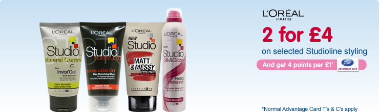 2 for �4 on selected Studio Line Styling